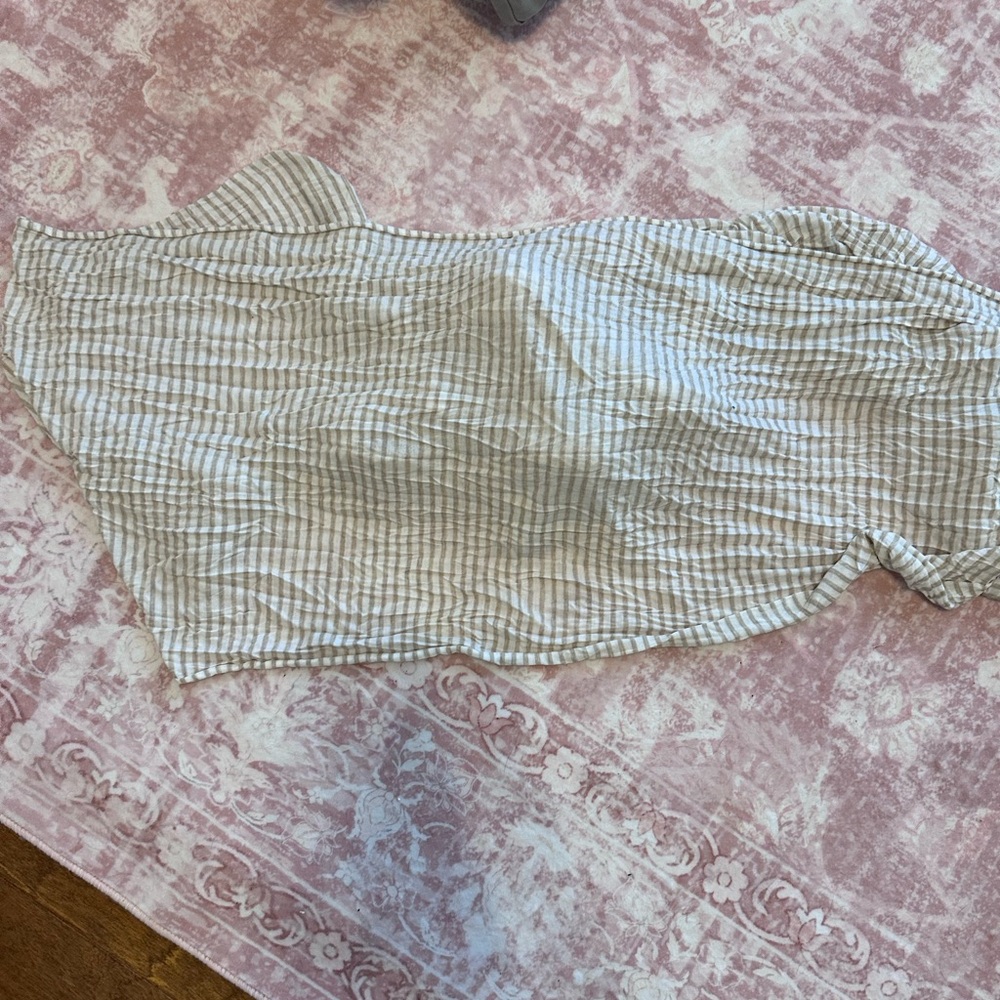 Solly Baby Striped Kids Blanket - Cream and Gray